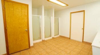 shower area of one of the cabins