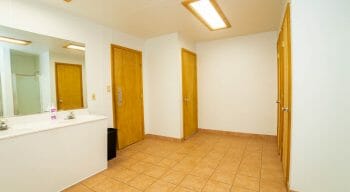 bathroom area of a cabin with sinks