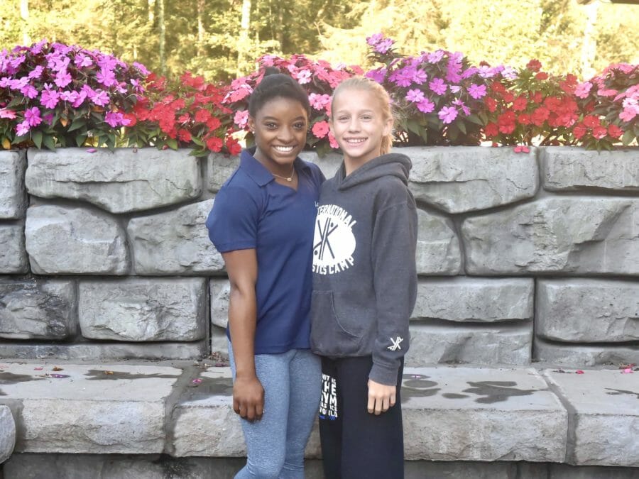 simone biles and camper